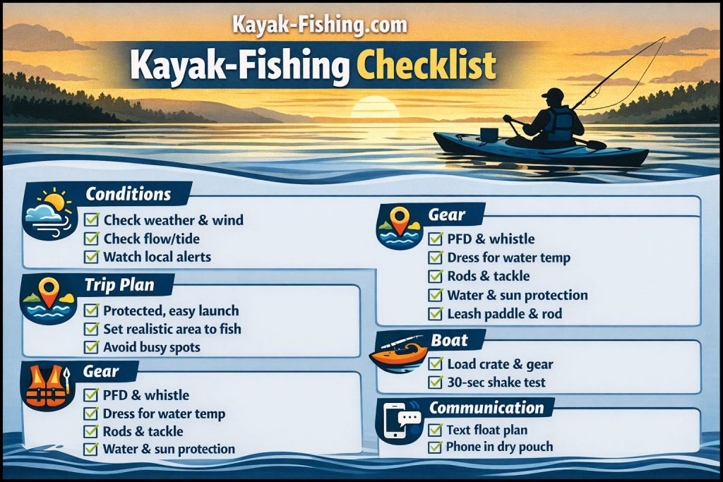 Beginner Kayak Fishing Mistakes - A quick checklist to help prevent problems.