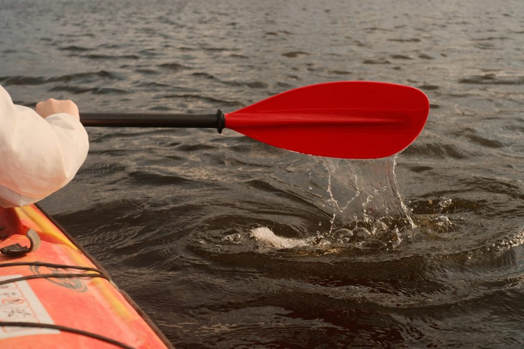 Paddling a fishing kayak in wind or current makes fishing difficult.